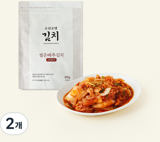 조선호텔 썰은배추김치 프레시, 800g, 2개