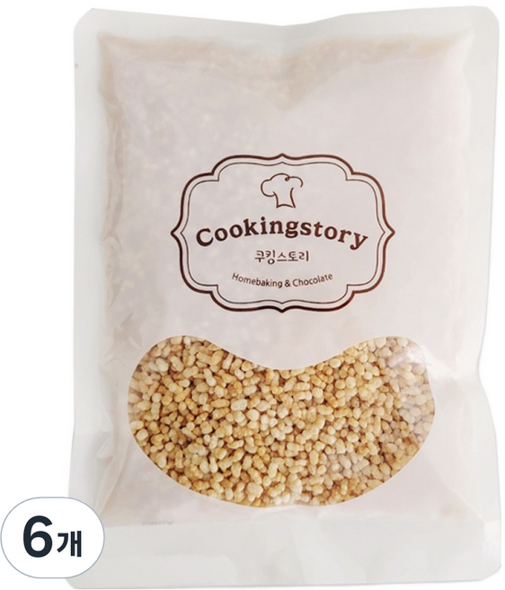 쿠킹스토리 볶음쌀 라이스크런치, 100g, 6개
