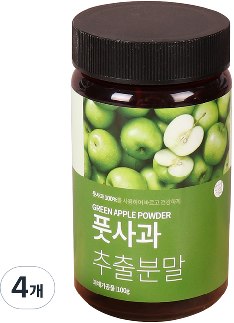 한바른식품연구소 풋사과추출분말, 100g, 4개
