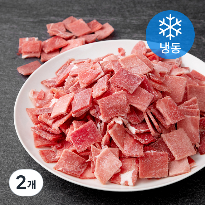 왕고기 호주산 소설도 국거리용 3 x 2 x 0.3 cm (냉동), 3kg, 2개