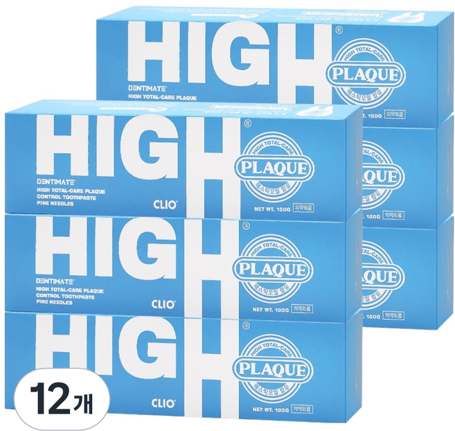 CLIO Hi-Total Care 牙菌斑控制牙膏, 12個, 150g