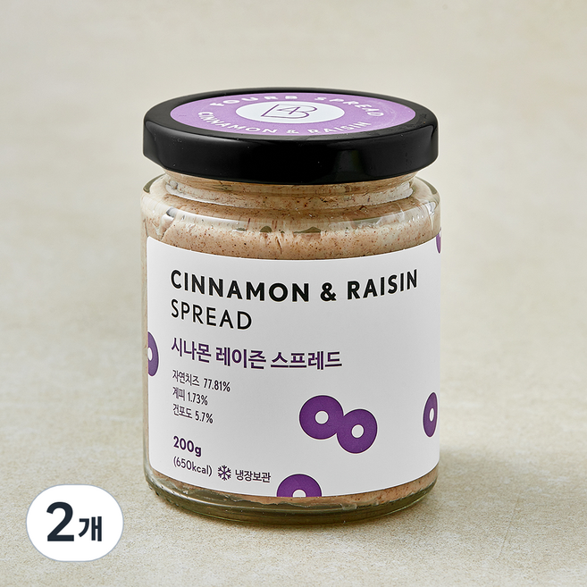 포비 시나몬 레이즌 스프레드, 200g, 2개, 1개입