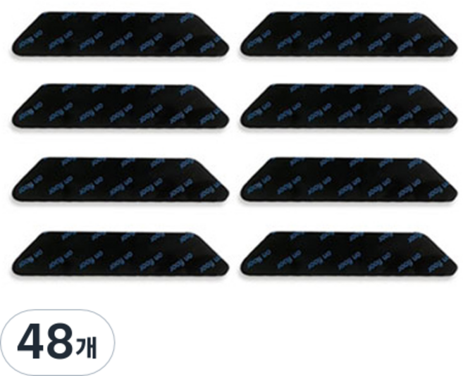 생활살림 이불 러그 밀림방지 양면 젤 패드 사다리꼴형, 48개, 블랙