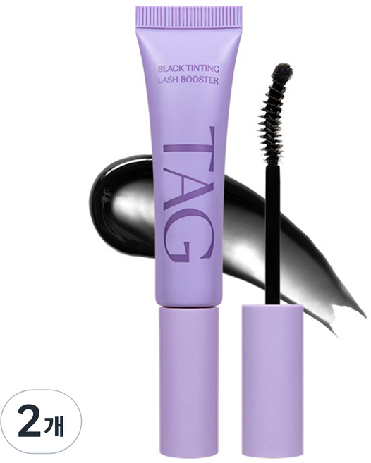 TAG 블랙 틴팅 래쉬 부스터 마스카라 세럼, 2개, 9ml