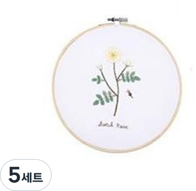 101도 초보자용 야생화 자수 DIY 패키지 세트, 5세트, 07scotchrose