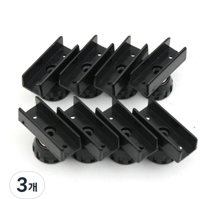 傢俱調節腳 15mm 8入組, 黑色