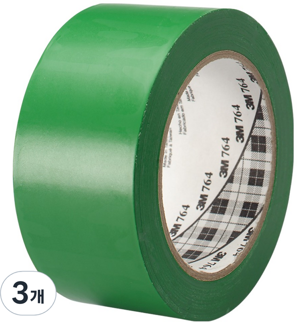 쓰리엠 바닥 라인 764 테이프 초록 50.8mm x 32.9m, 3개