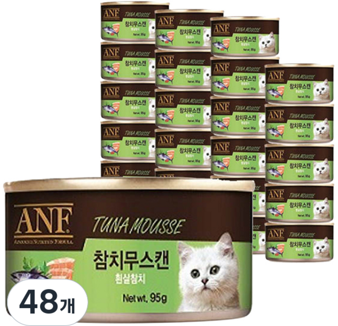 ANF 고양이 간식캔 생선, 참치, 95g, 48개