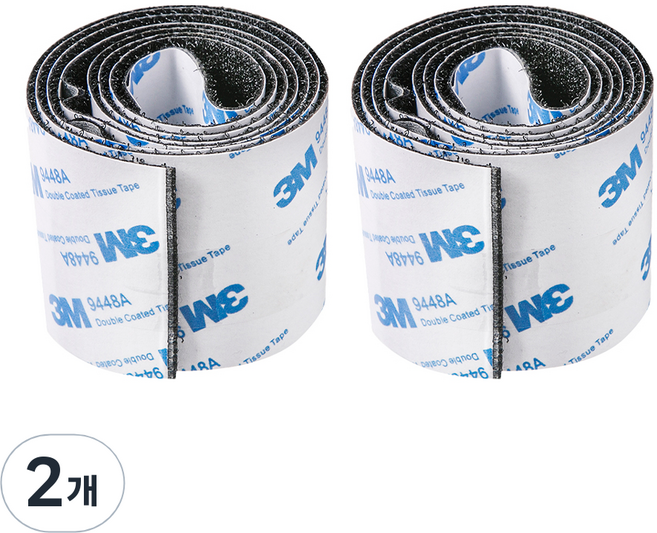 코멧 홈 롤타입 찍찍이 테이프 블랙 대형 50mm x 1m, 2개