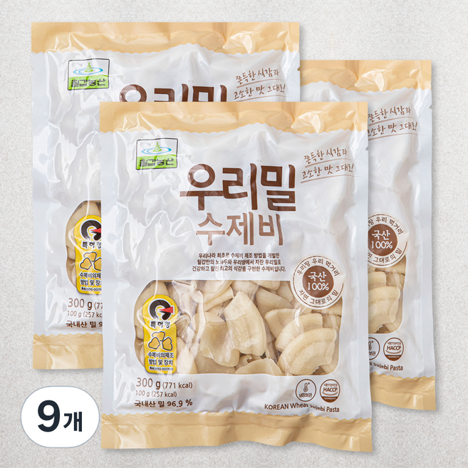 칠갑농산 우리밀 수제비, 300g, 9개