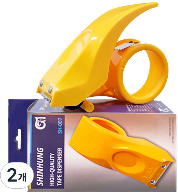 신흥테이프 박스테이프 고급형 커터기 SH-007, 2개