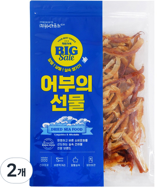 바다푸드 바베큐 조미오징어, 150g, 2개