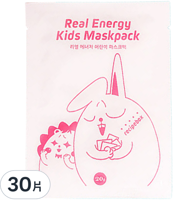 recipebox 韓兔 真能量兒童面膜 Set 20ml, 5片, 6盒
