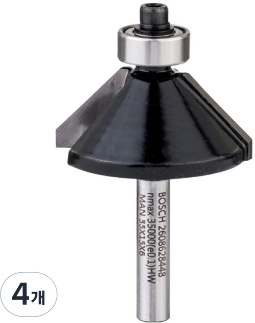 보쉬 루터 트리머 비트 각도 45도 35 x 15 x 6 mm 2608628448, 4개