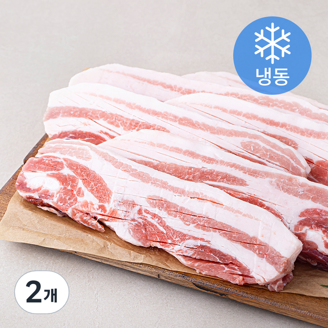 미트코리아 오스트리아산 삼겹 칼집 20mm (냉동), 2.5kg, 2개