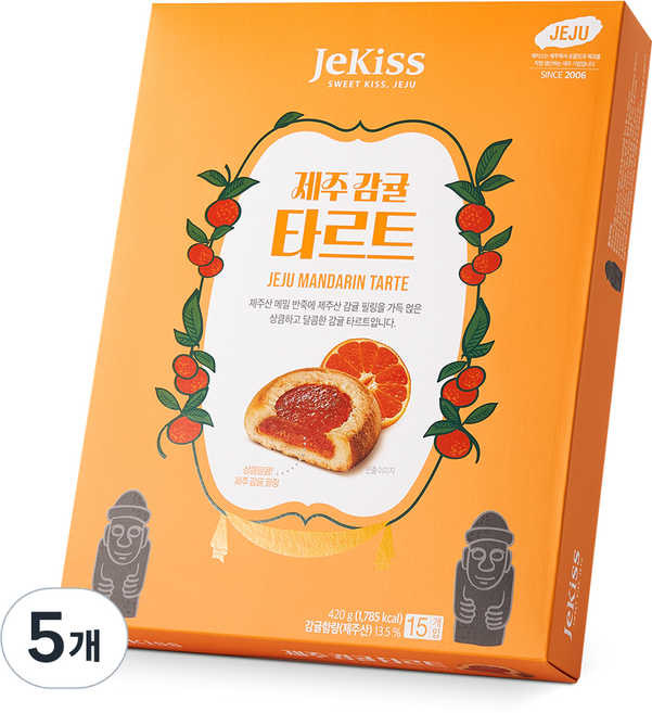 제키스 제주 감귤 타르트, 420g, 5개