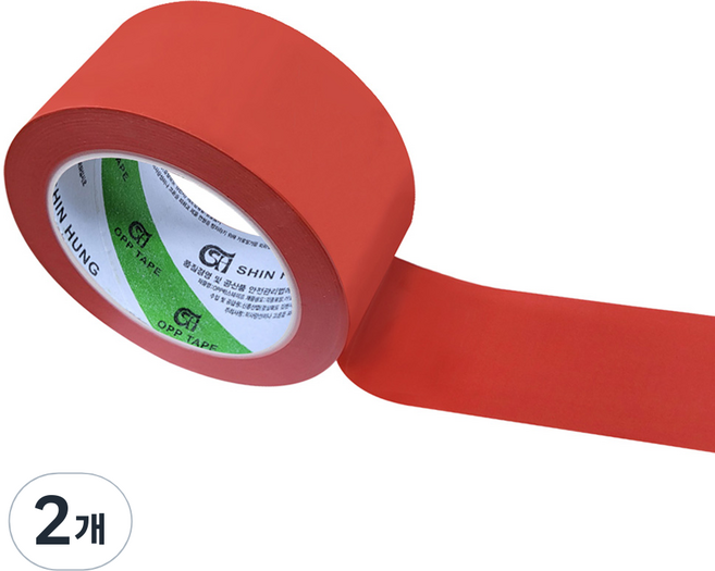 신흥 안전 라인 테이프 빨강, 2개