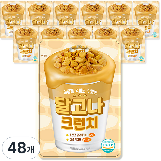 달고나 크런치, 25g, 48개