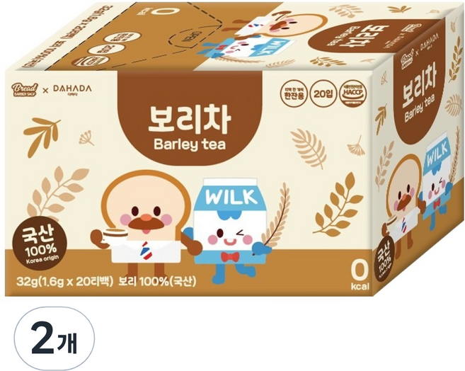 다하다 보리차, 1.6g, 20개입, 2개