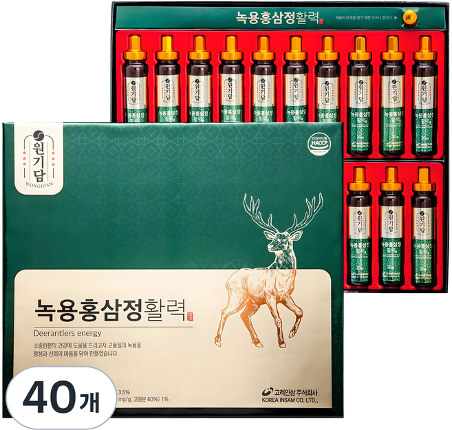 鹿茸紅參能量飲, 20ml, 40入