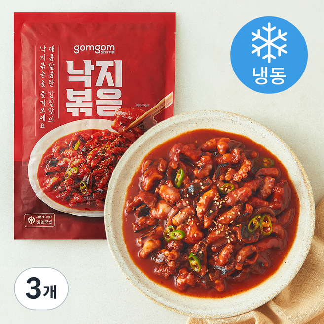 곰곰 낙지볶음 (냉동), 3개, 500g