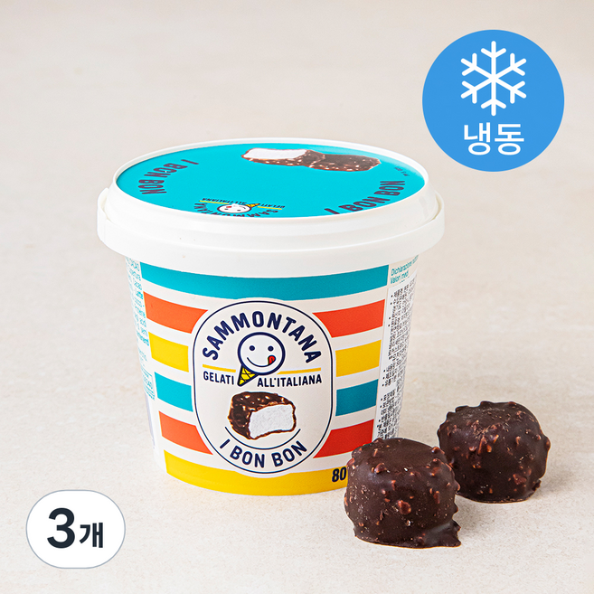 사몬타나 본본 아이스크림 (냉동), 80g, 1개입, 3개