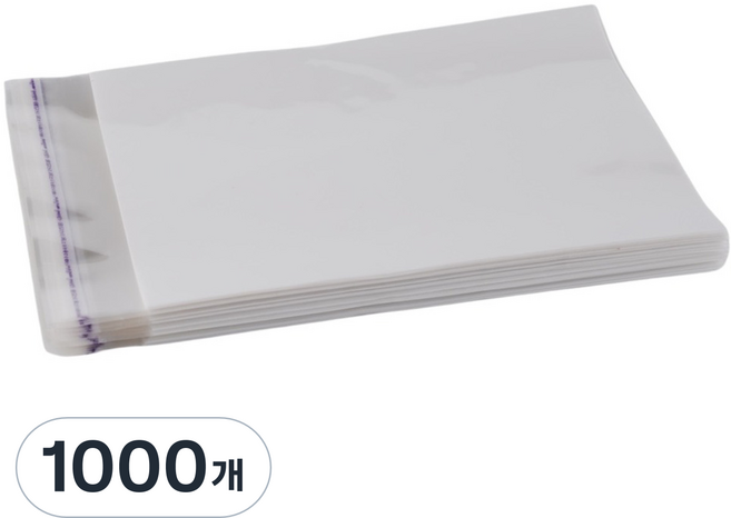 제일상사 OPP 포장봉투 접착식 백색+투명, 1000개