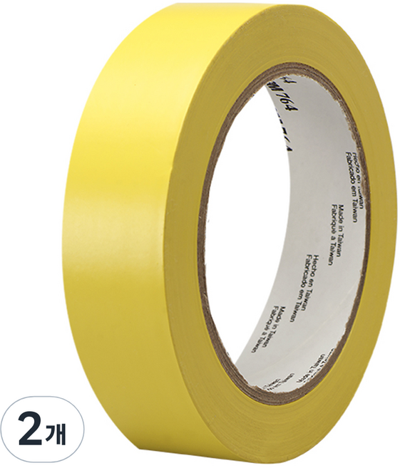 쓰리엠 바닥 라인 764 테이프 노랑 25.4mm x 32.9m, 2개