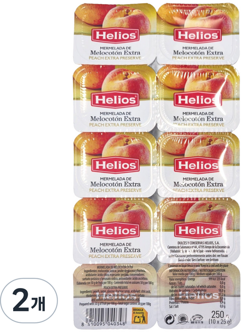 헬리오스 복숭아잼 10p, 250g, 2개