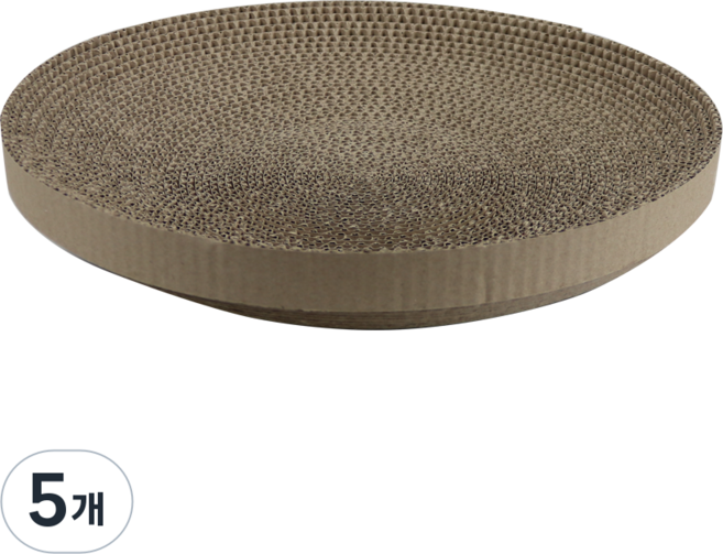 펫츠몬 눕기 편한 원형 스크래처 리필, 5개