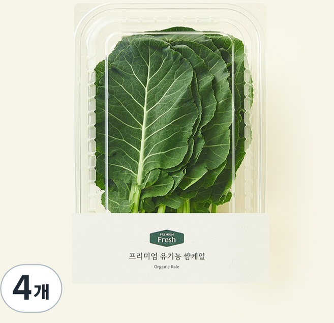 프리미엄 유기농 쌈케일, 100g, 4개