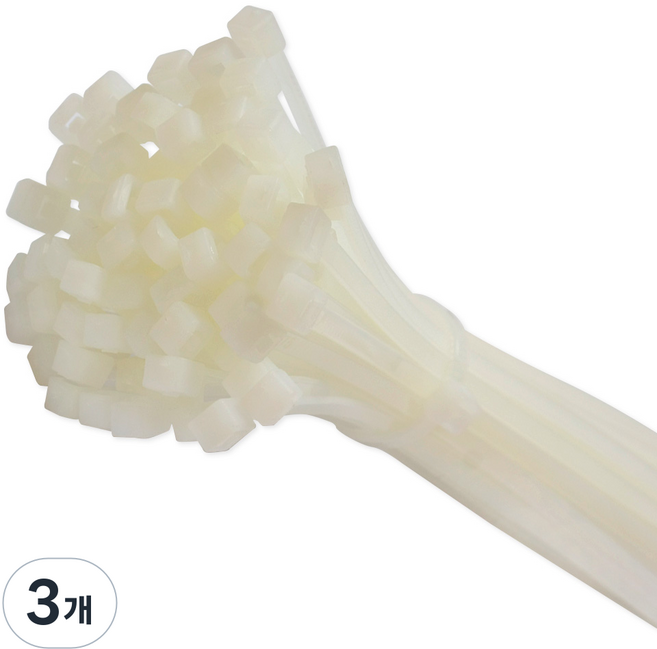 칼론 케이블 타이 화이트 150mm KR-CTM 100p, 3개