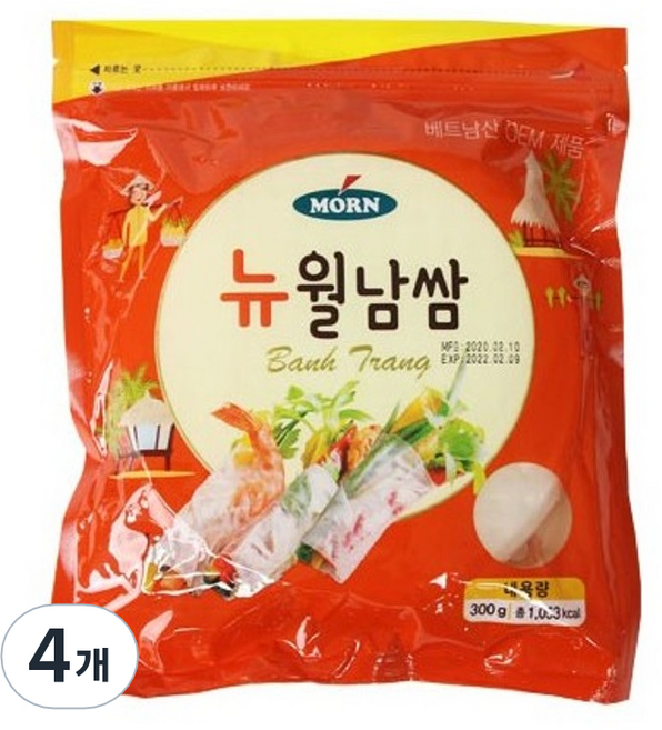 MORN 뉴 월남쌈 원형, 300g, 4개