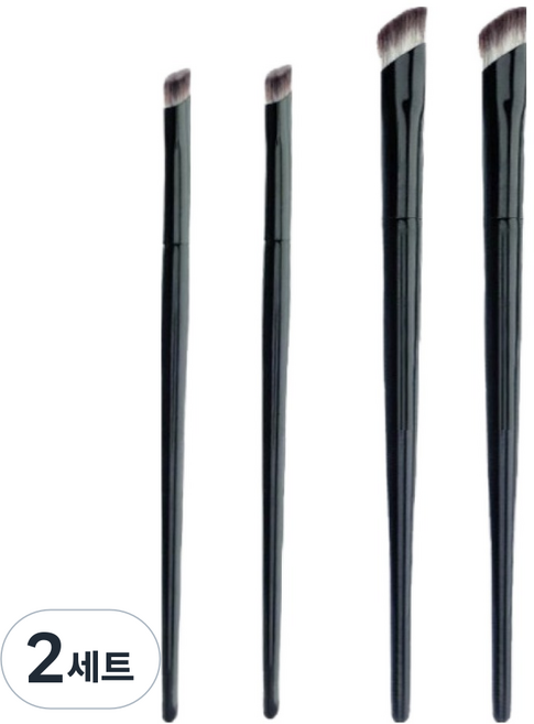 올웨일리 메이크업 삼각 컨실러 브러쉬 스몰 2p + 라지 2p 세트 26TSP3745, 2세트, 블랙