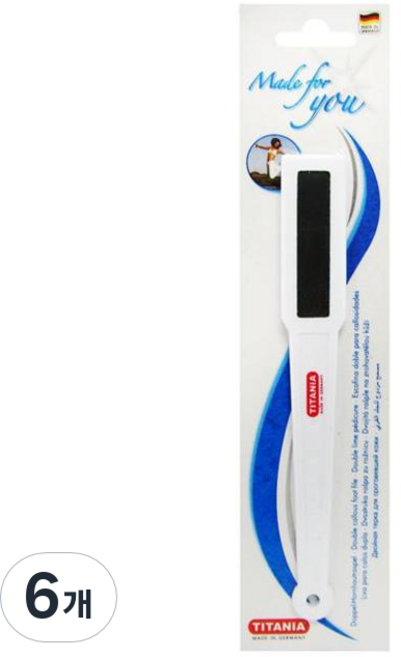 티타니아 미세각질제거용 풋파일, 6개