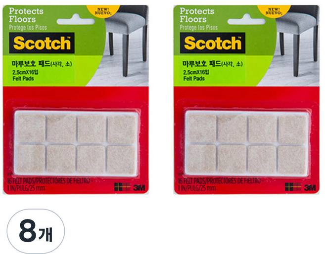 3M Scotch 方形小型地板保護墊 16入, 8個