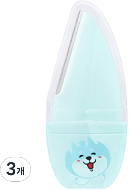 미니맥시 미세 눈썹정리 칼, 블루, 3개