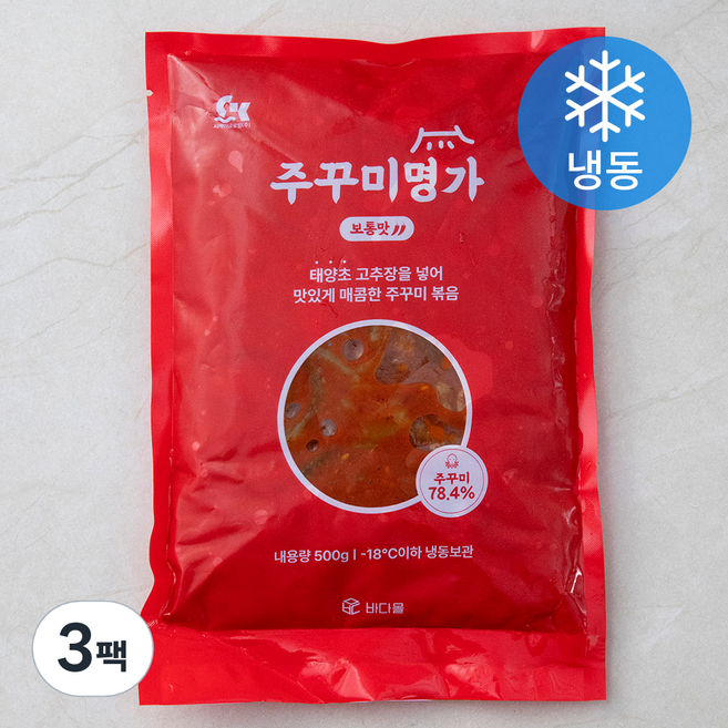 주꾸미명가 보통맛 (냉동), 500g, 3팩