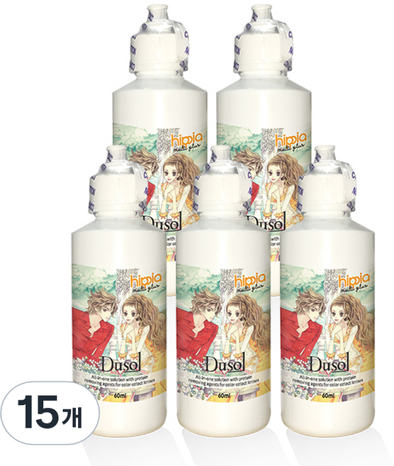 하이피아 두쏠 휴대용 소프트렌즈 보존액, 60ml, 15개