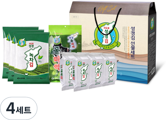 지도표성경 김 선물세트 9호, 4세트