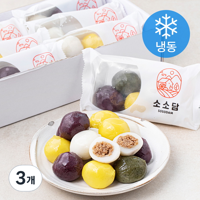 소소담 다색송편 (냉동), 700g, 1개입, 3개