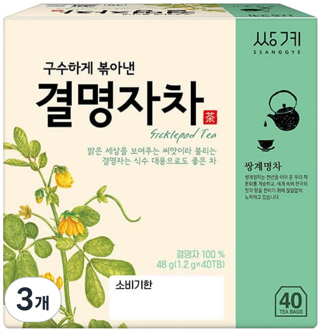 쌍계명차 결명자차, 24g, 40개입, 3개