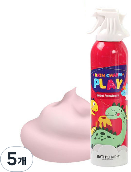 바스참 플레이 버블 클렌저 스윗 스트로베리 향, 200ml, 5개