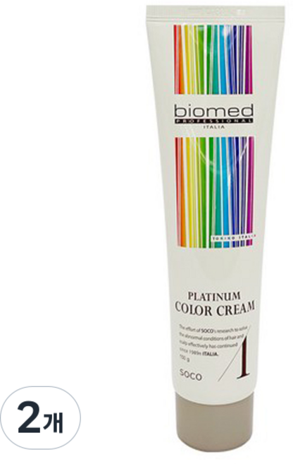 biomed 白金彩色染髮霜 150g, 7BB 淺米棕色, 2個