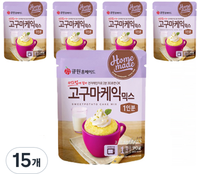 큐원 홈메이드 고구마케익 믹스, 15개, 70g
