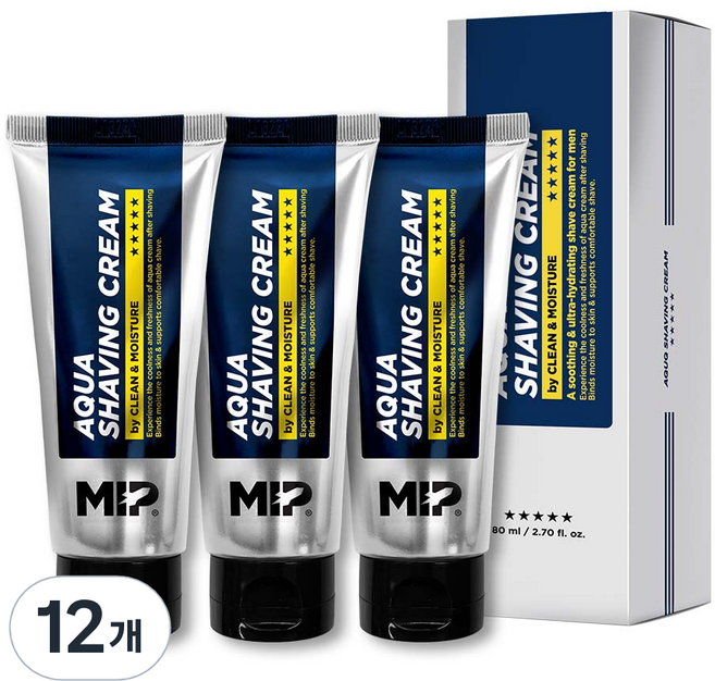 미프 아쿠아 쉐이빙 크림, 80ml, 12개