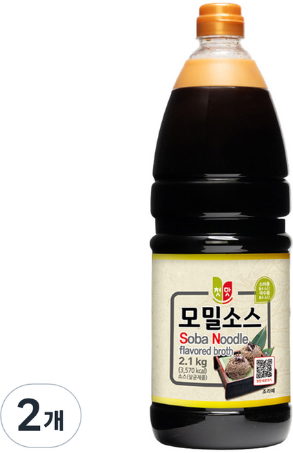 첫맛 모밀소스, 2.1kg, 2개
