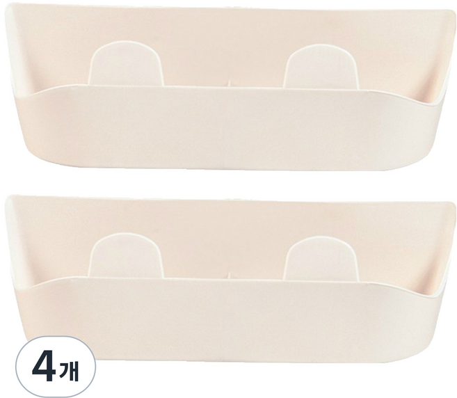 모바이브 무타공 접착식 욕실 슬리퍼 거치대, 베이지, 4개