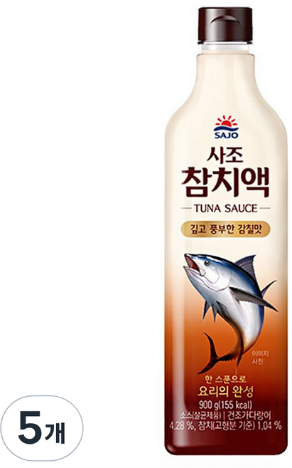 사조 참치액, 900g, 5개