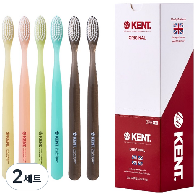 켄트 오리지널 초극세모 칫솔, 6개입, 2세트